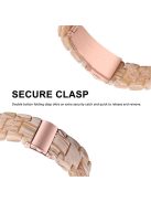 For Apple Watch Series 3 / 2 / 1 42mm Watch Strap Replacement 3 Beads Resin Wrist Band with Transparent Watch Case - Silk White