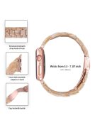 For Apple Watch Series 3 / 2 / 1 42mm Watch Strap Replacement 3 Beads Resin Wrist Band with Transparent Watch Case - Silk White