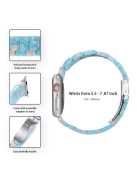 For Apple Watch Series 3 / 2 / 1 42mm Watch Strap Replacement 3 Beads Resin Wrist Band with Transparent Watch Case - Sky Blue