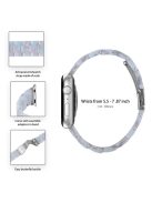 For Apple Watch Series 3 / 2 / 1 42mm Watch Strap Replacement 3 Beads Resin Wrist Band with Transparent Watch Case - Transparent Baby Blue