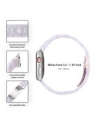 For Apple Watch Series 3 / 2 / 1 42mm Watch Strap Replacement 3 Beads Resin Wrist Band with Transparent Watch Case - White Mix