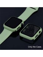 For Apple Watch Series 4 / 5 / 6 / SE / SE (2022) 44mm 2-in-1 Anti-scratch Matte Frame PC + Tempered Glass Protector Watch Case  - Light Green