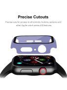 For Apple Watch Series 4 / 5 / 6 / SE / SE (2022) 44mm 2-in-1 Anti-scratch Matte Frame PC + Tempered Glass Protector Watch Case  - Purple