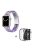 For Apple Watch Series 6 / 5 / 4 / SE / SE (2022) 40mm 3 Beads Resin Watch Band Folding Clasp Replacement Strap with Transparent Watch Case - Purple Pink Mix