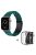 For Apple Watch Series 6 / 5 / 4 / SE / SE (2022) 40mm Watch Band 3 Beads Resin Replacement Wrist Strap with Transparent Watch Case - Blackish Green