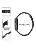 For Apple Watch Series 6 / 5 / 4 / SE / SE (2022) 40mm Watch Band 3 Beads Resin Replacement Wrist Strap with Transparent Watch Case - Dark Blue