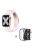 For Apple Watch Series 6 / 5 / 4 / SE / SE (2022) 40mm Watch Band 3 Beads Resin Replacement Wrist Strap with Transparent Watch Case - Light Pink