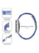 For Apple Watch Series 6 / 5 / 4 / SE / SE (2022) 40mm Watch Band 3 Beads Resin Replacement Wrist Strap with Transparent Watch Case - Transparent Dark Blue