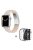 For Apple Watch Series 6 / 5 / 4 / SE / SE (2022) 44mm 3 Beads Resin Watch Band Stainless Steel Folding Clasp Strap with Transparent Watch Case - Fluorescent