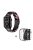 For Apple Watch Series 6 / 5 / 4 / SE / SE (2022) 44mm 3 Beads Resin Watch Strap Replacement Wrist Band with Transparent Watch Case - Black Pink Mix