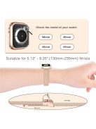 For Apple Watch Series 6 / 5 / 4 44mm / SSE 44mm / SE (2022) 44mm Milanese Metal Watch Band T-shape Buckle Wrist Strap with Rhinestone Decor PC Watch Case - Rose Gold