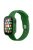 For Apple Watch Series 7 41mm Silicone Outdoor Sports Watch Band+Hard PC Case with Built-in Tempered Glass Screen Protector, Size S/M - Dark Green