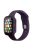 For Apple Watch Series 7 41mm Silicone Outdoor Sports Watch Band+Hard PC Case with Built-in Tempered Glass Screen Protector, Size S/M - Dark Purple