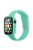 For Apple Watch Series 7 41mm Silicone Outdoor Sports Watch Band+Hard PC Case with Built-in Tempered Glass Screen Protector, Size S/M - Mint Green