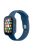 For Apple Watch Series 7 41mm Silicone Outdoor Sports Watch Band+Hard PC Case with Built-in Tempered Glass Screen Protector, Size S/M - Navy Blue