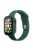 For Apple Watch Series 7 41mm Silicone Outdoor Sports Watch Band+Hard PC Case with Built-in Tempered Glass Screen Protector, Size S/M - Olive Green