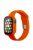 For Apple Watch Series 7 41mm Silicone Outdoor Sports Watch Band+Hard PC Case with Built-in Tempered Glass Screen Protector, Size S/M - Orange