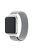 For Apple Watch Series 7 45mm / Series 8 45mm / 6 / SE / 5 / 4 44mm / 3 / 2 / 1 42mm Milanese Watch Strap Semi-circular Tail Style Magnetic Stainless Steel Watch Band - Silver