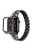 For Apple Watch Series 7 45mm 2-in-1 Design Stainless Steel Rhinestone Thread Watch Strap + Anti-drop Hard PC Watch Case - Black/Black