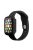 For Apple Watch Series 7 45mm Hard PC Watch Case with Tempered Glass Film + Silicone Watch Band, Size S / M - Black