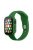 For Apple Watch Series 7 45mm Hard PC Watch Case with Tempered Glass Film + Silicone Watch Band, Size S / M - Dark Green