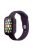 For Apple Watch Series 7 45mm Hard PC Watch Case with Tempered Glass Film + Silicone Watch Band, Size S / M - Dark Purple