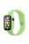 For Apple Watch Series 7 45mm Hard PC Watch Case with Tempered Glass Film + Silicone Watch Band, Size S / M - Light Green