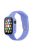 For Apple Watch Series 7 45mm Hard PC Watch Case with Tempered Glass Film + Silicone Watch Band, Size S / M - Lilac