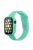 For Apple Watch Series 7 45mm Hard PC Watch Case with Tempered Glass Film + Silicone Watch Band, Size S / M - Mint Green