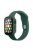 For Apple Watch Series 7 45mm Hard PC Watch Case with Tempered Glass Film + Silicone Watch Band, Size S / M - Olive Green