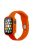 For Apple Watch Series 7 45mm Hard PC Watch Case with Tempered Glass Film + Silicone Watch Band, Size S / M - Orange