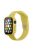 For Apple Watch Series 7 45mm Hard PC Watch Case with Tempered Glass Film + Silicone Watch Band, Size S / M - Yellow