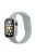 For Apple Watch Series 7 45mm Soft Silicone Watch Band+Hard PC Watch Cover with Tempered Glass Film, Size M / L - Light Grey