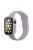 For Apple Watch Series 7 45mm Soft Silicone Watch Band+Hard PC Watch Cover with Tempered Glass Film, Size M / L - Light Purple