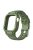 For Apple Watch Series 8  /  7 45mm  /  6  /  5  /  4  /  SE  /  SE (2022) 44mm  /  3  /  2  /  1 42mm Smart Watch Strap Silicone Wrist Band + Watch Case - Army Green