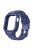 For Apple Watch Series 8  /  7 45mm  /  6  /  5  /  4  /  SE  /  SE (2022) 44mm  /  3  /  2  /  1 42mm Smart Watch Strap Silicone Wrist Band + Watch Case - Midnight Blue