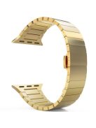 For Apple Watch Series 8 / 7 41mm Stainless Steel Watch Band Metal Strap Replacement with Butterfly Buckle - Gold