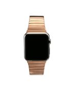 For Apple Watch Series 8 / 7 41mm Stainless Steel Watch Band Metal Strap Replacement with Butterfly Buckle - Rose Gold