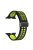 For Apple Watch Series 9 / 8 / 7 41mm / 6 / 5 / 4 / SE (2023) / SE (2022) / SE 40mm / 3 / 2 / 1 38mm Magnetic Band Dual Color Silicone Watch Strap - Black / Fluorescent Green