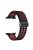 For Apple Watch Series 9 / 8 / 7 41mm / 6 / 5 / 4 / SE (2023) / SE (2022) / SE 40mm / 3 / 2 / 1 38mm Magnetic Band Dual Color Silicone Watch Strap - Black / Red