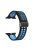 For Apple Watch Series 9 / 8 / 7 41mm / 6 / 5 / 4 / SE (2023) / SE (2022) / SE 40mm / 3 / 2 / 1 38mm Magnetic Band Dual Color Silicone Watch Strap - Black / Sky Blue