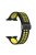 For Apple Watch Series 9 / 8 / 7 41mm / 6 / 5 / 4 / SE (2023) / SE (2022) / SE 40mm / 3 / 2 / 1 38mm Magnetic Band Dual Color Silicone Watch Strap - Black / Yellow