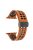 For Apple Watch Series 9 / 8 / 7 41mm / 6 / 5 / 4 / SE (2023) / SE (2022) / SE 40mm / 3 / 2 / 1 38mm Magnetic Band Dual Color Silicone Watch Strap - Orange / Black