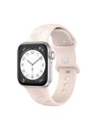 For Apple Watch Ultra 49mm Engraved Watch Bands Soft Silicone Strap Wristband - Pink