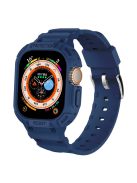 For Apple Watch Ultra 49mm Replacement Strap Adjustable Silicone Wrist Band Integrated with Watch Case - Midnight Blue