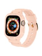 For Apple Watch Ultra 49mm Replacement Strap Adjustable Silicone Wrist Band Integrated with Watch Case - Pink