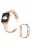 For Apple Watch Ultra 49mm Rhinestone Decor Bling Watch Band X-shaped Stainless Steel Strap with Rose Gold PC Hollow Watch Case - Rose Gold