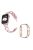 For Apple Watch Ultra 49mm Rhinestone Decor Bling Watch Band X-shaped Stainless Steel Strap with Rose Gold PC Hollow Watch Case - Rose Pink