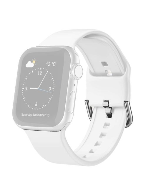 For Apple Watch Ultra 49mm Silicone Watch Band Soft Strap Replacement - White