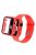 For Apple Watch Ultra 49mm Silicone Watch Band Wrist Strap + Anti-drop PC Watch Case with Tempered Glass Screen Protector - Red